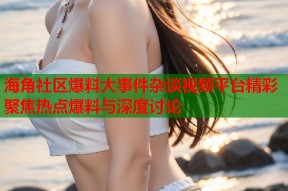 海角社区爆料大事件杂谈视频平台精彩聚焦热点爆料与深度讨论