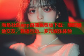 海角社区app直播免费版下载：随时随地交友、直播互动、多元娱乐体验