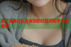 除了海角社区还有别的社区吗知乎文章推荐