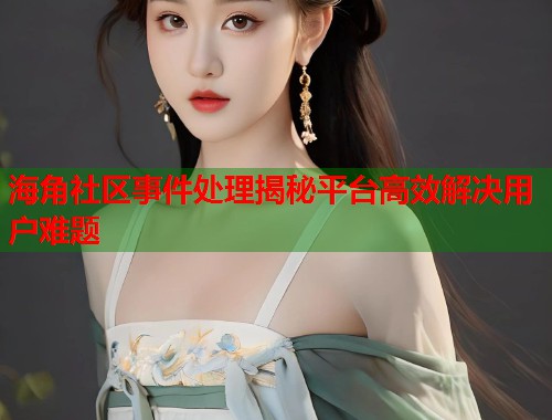海角社区事件处理揭秘平台高效解决用户难题  第1张